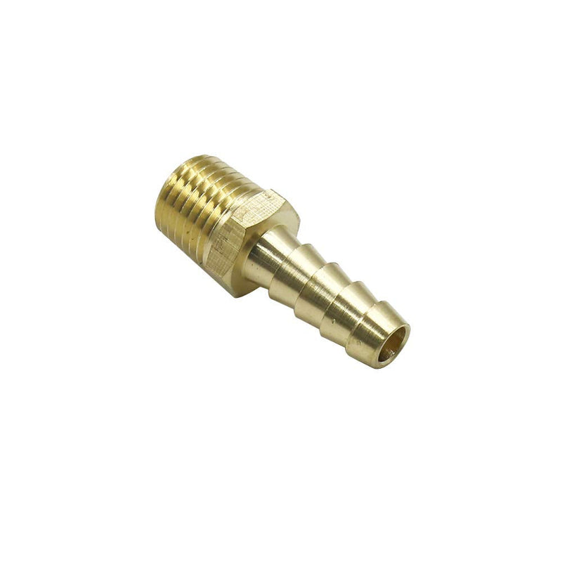 [Australia - AusPower] - PHITUODA 2pcs 5/16" Hose Barb to 1/4" NPT Male Brass Quick Coupler, Air M Type Fittings Compression Hose Fittings Quick-Connect Fittings 5/16" Barb to 1/4 NPT Male 