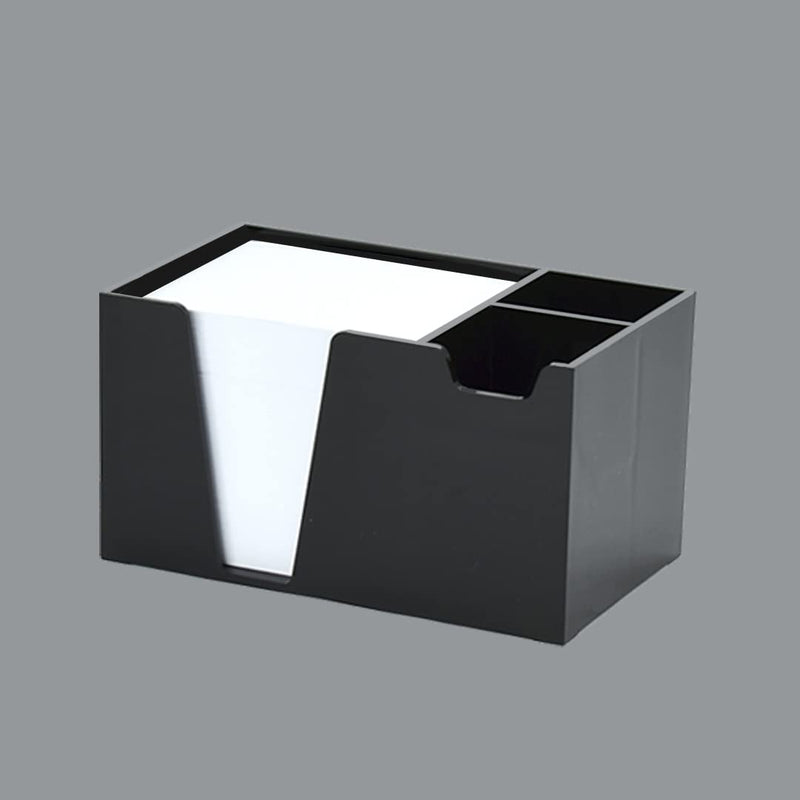 [Australia - AusPower] - Acrimet Desktop Organizer Pencil Paper Clip Caddy Holder (Plastic) (with Paper) (Black Color) 