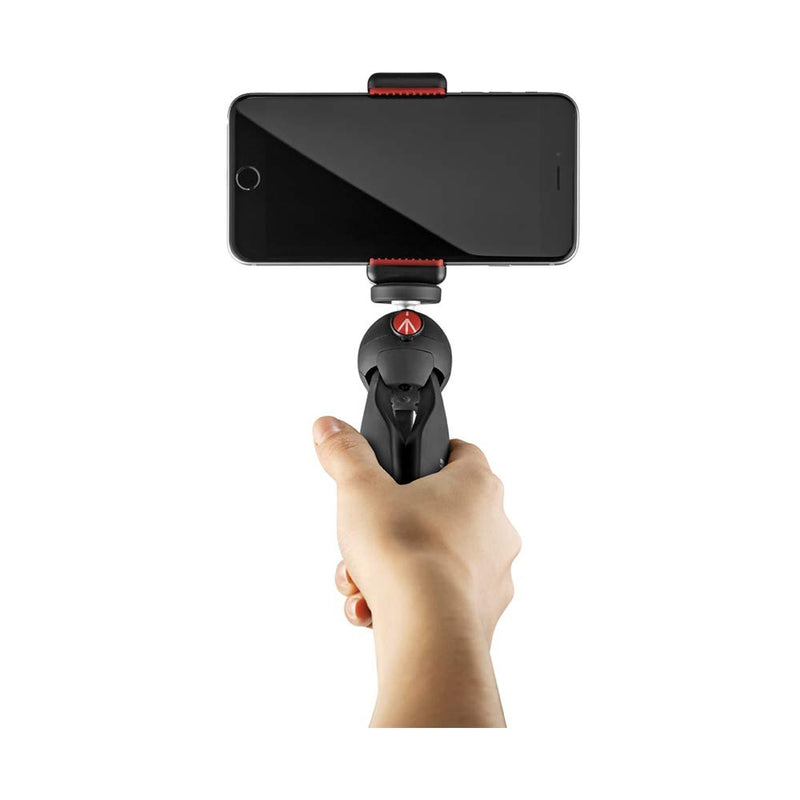 [Australia - AusPower] - Manfrotto PIXI Mini Tripod Kit with Smartphone Clamp, Black (MKPIXICLAMP-BK) 