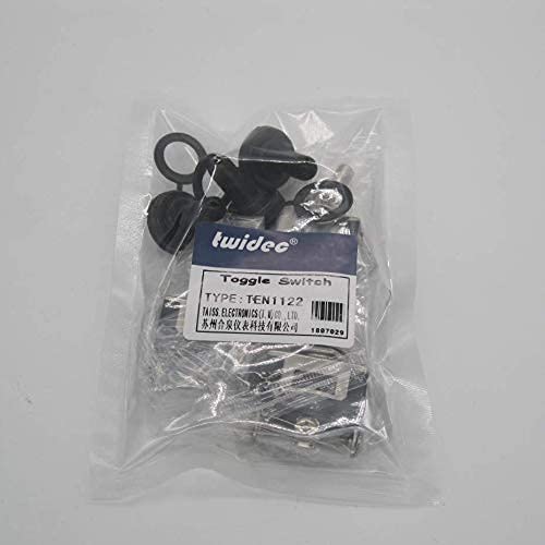 [Australia - AusPower] - Twidec/3Pcs Heavy Duty Rocker Toggle Switch 16A 250V AC SPDT 3 Position 3 Pin ON/Off/ON Switch with Metal Bat Waterproof Boot Cap Cover Ten-1122-B103 