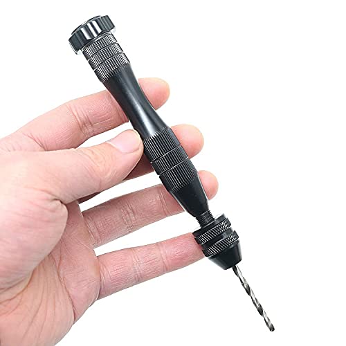 [Australia - AusPower] - KINGFOREST Pin Vise Hand Drill for Resin Casting Molds, Steel Hand Drill with 20 PCS Drill Bits (0.8-3 mm), for Wood, Manual Work DIY, Jewelry, Assembling, Model Making?Black? black 