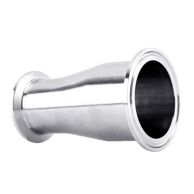 [Australia - AusPower] - Beduan Reducer Tri Clamp Ferrule Stainless Steel 304 Sanitary Fitting 2" Tube OD to 1-1/2" Tube OD(Pack of 2) Pack of 2 