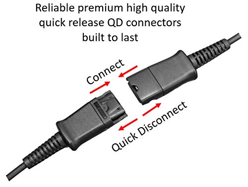 [Australia - AusPower] - Call Center Headset QD Cable Y Splitter Adapter Trainer Cable for Training Center Compatible with Plantronics QD headsets Splitter Cable Connector 