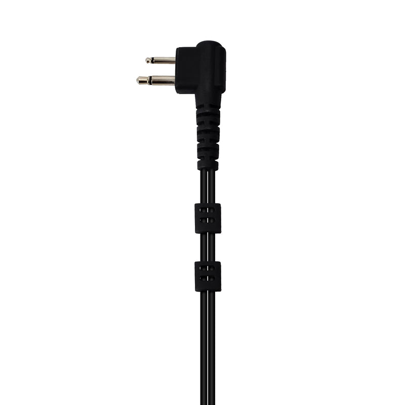 [Australia - AusPower] - HYS Surveillance Kit Earpiece Clip Microphone PTT with One Pair Medium Earmolds (Two-Wire: 3.8ft/4.3ft) for BPR40 RMM2050 RDV2020 RDU4100 Radio Acoustic Tube Headset 