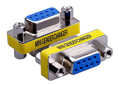 [Australia - AusPower] - LuoQiuFa 2 Pack Rs232 Serial Cable 9 Pin DB9 Female to FemaleGender Changer Coupler Adapter Connector 