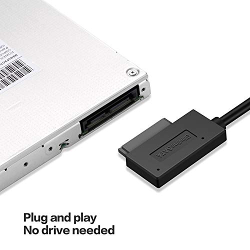 [Australia - AusPower] - Cablecc USB 3.0 to 7+6 13pin Slimline Sata Adapter Cable for Laptop Cd DVD Rom Optical Drive 