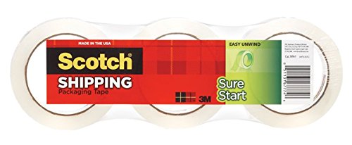 [Australia - AusPower] - Scotch® Sure Start Shipping Tape, 1 7/8" x 43.7 Yd, Pack of 3 