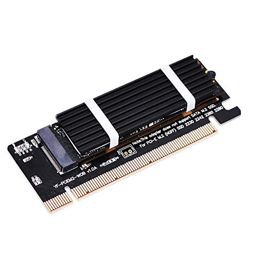 [Australia - AusPower] - EZDIY-FAB NVME PCIe 4.0 Adapter, M.2 NVME SSD to PCI Express Adapter with Heat Sink, Only Support PCIe x16 Slot,Support M.2 SSD 2230 2242 2260 2280 