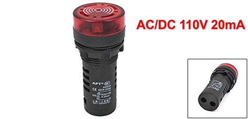 [Australia - AusPower] - uxcell AC/DC 110V 20 mA Equipment Alarm Signal Indicator Light Flash Buzzer 
