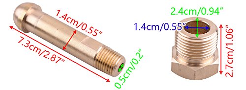 [Australia - AusPower] - CGA-580 Brass Nut & 3 Inch Nipple Regulator Helium Argon Nitrogen Inlet Bottle Fittings Fulfilled by Amazon 