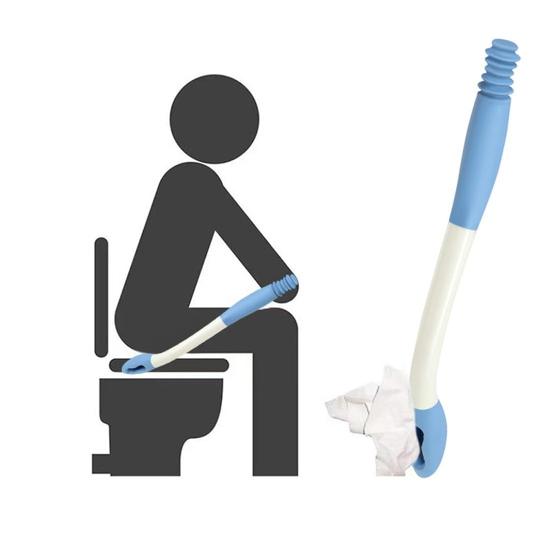 [Australia - AusPower] - Toilet Aids for Wiping, Long Reach Butt Wiper Helper Wand 15" Toilet Aid Tools Comfort Bottom Buddy Wiping Aid for Senoir Pregnant After Surgery Overweight People 