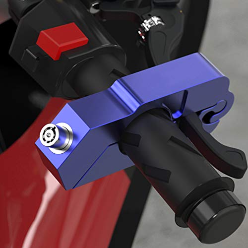 [Australia - AusPower] - Motorcycle Grip Lock Handlebar Throttle Security Lock Anti-Theft Scooters fit for ATV Motorcycles Dirt Street Bike (Blue) Blue 