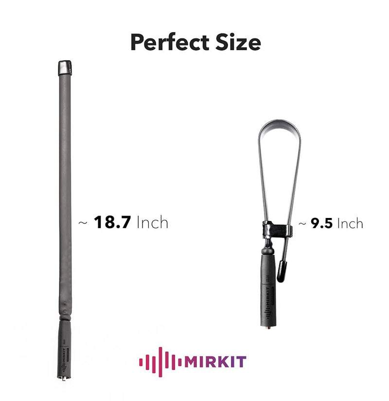 [Australia - AusPower] - Mirkit Foldable Tactical Antenna 18.7 inch with SMA-Female Connector, Dual Band VHF/UHF (136-174MHz, 400-480MHz) for: UV-5R, UV-82, BF-F8HP, UV-5R V2+ Plus, BF-F9 V2+ Two Way Radios 