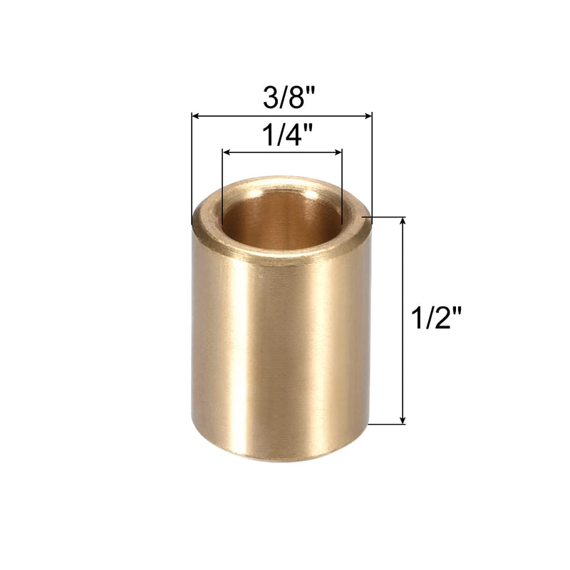 [Australia - AusPower] - uxcell Bearing Sleeve 1/4" Bore x 3/8" OD x 1/2" Length Self-Lubricating Sintered Bronze Bushing 1/4"x3/8"x1/2" 