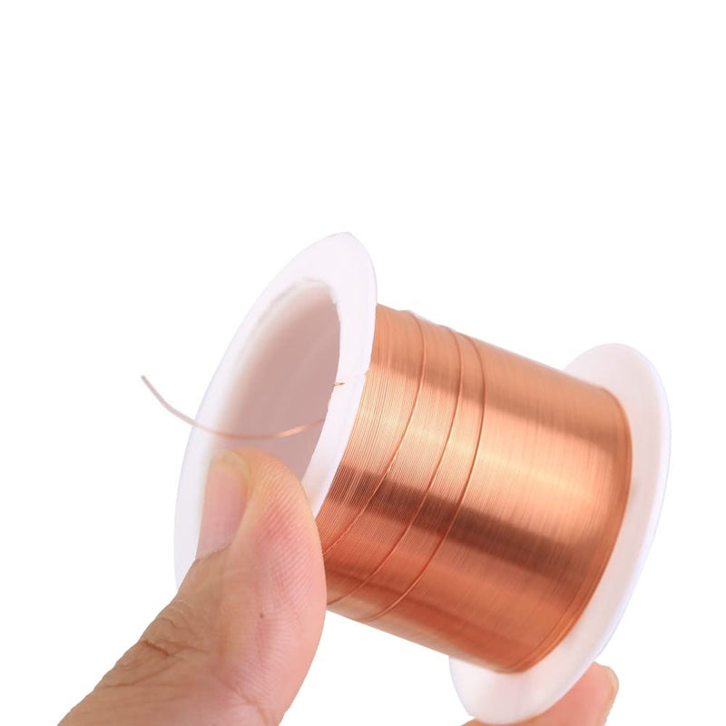 [Australia - AusPower] - 0.2mm Copper Wire, 20m Magnet Wire Enameled Coil Wire Copper Beading Wire for Jewelry Making Supplies and Crafting 