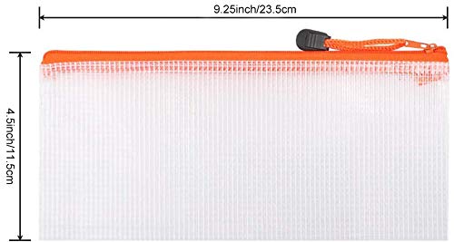 [Australia - AusPower] - EOOUT 20pcs Zipper Pencil Pouch, Pencil Case Bulk Pencil Bags, 10 Colors, 9.5×4.5 Inches, for Bills, Cosmetics, Travel Storage, School and Office Supplies Organization 