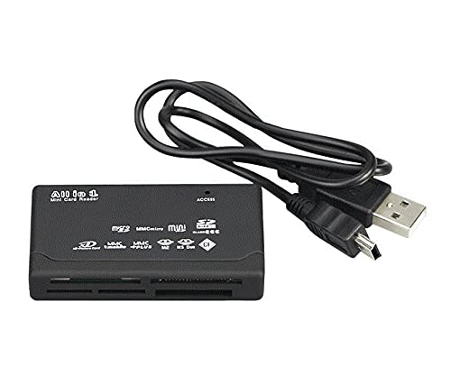 [Australia - AusPower] - JORCEDI Mini 26-in-1 USB 2.0 High Speed Memory Card Reader for CF xD SD MS SDHC Black Stable Connectivity 
