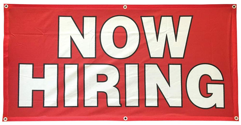 [Australia - AusPower] - 4Less 2x4 Ft Now Hiring Banner Fabric Sign rb 