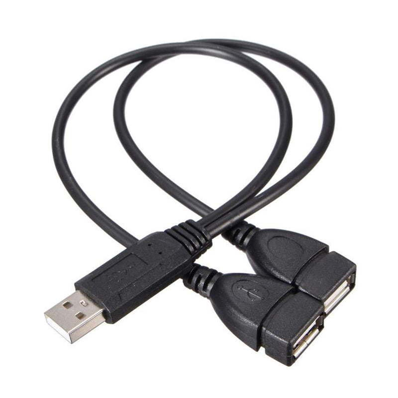 [Australia - AusPower] - USB Splitter,USB Charger Cable,USB A 2.0 Male to Dual USB Female Jack Y Splitter Charging Cable for Laptop/Car/Data Transmission / Charging Etc. (2 Pack) 