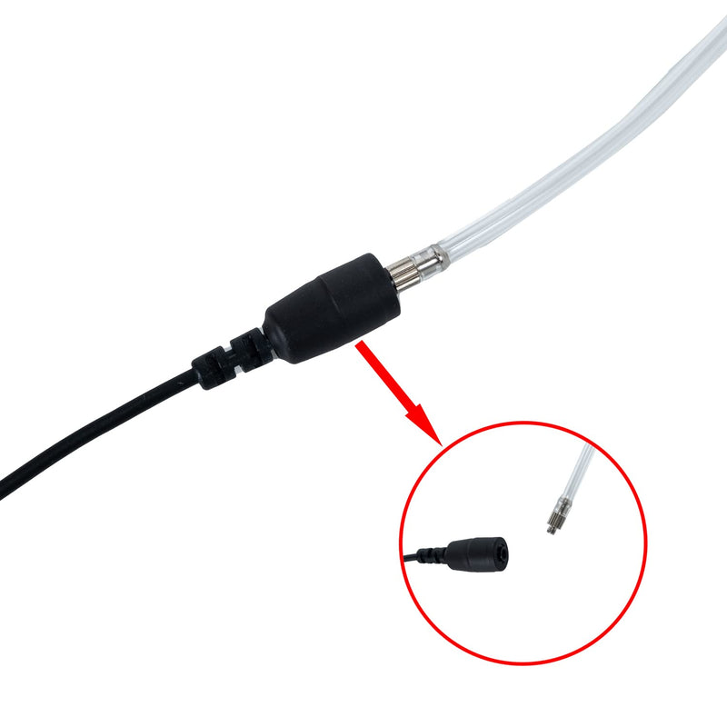 [Australia - AusPower] - Klykon 2 Wire Covert Acoustic Tube Earpiece with Mic Ptt Compatible with Kenwood Baofeng Puxing Wouxun 2 Way Radio UV-5R BF-888S BF-F8HP BF-F9 UV-82 UV-82HP UV-82C 