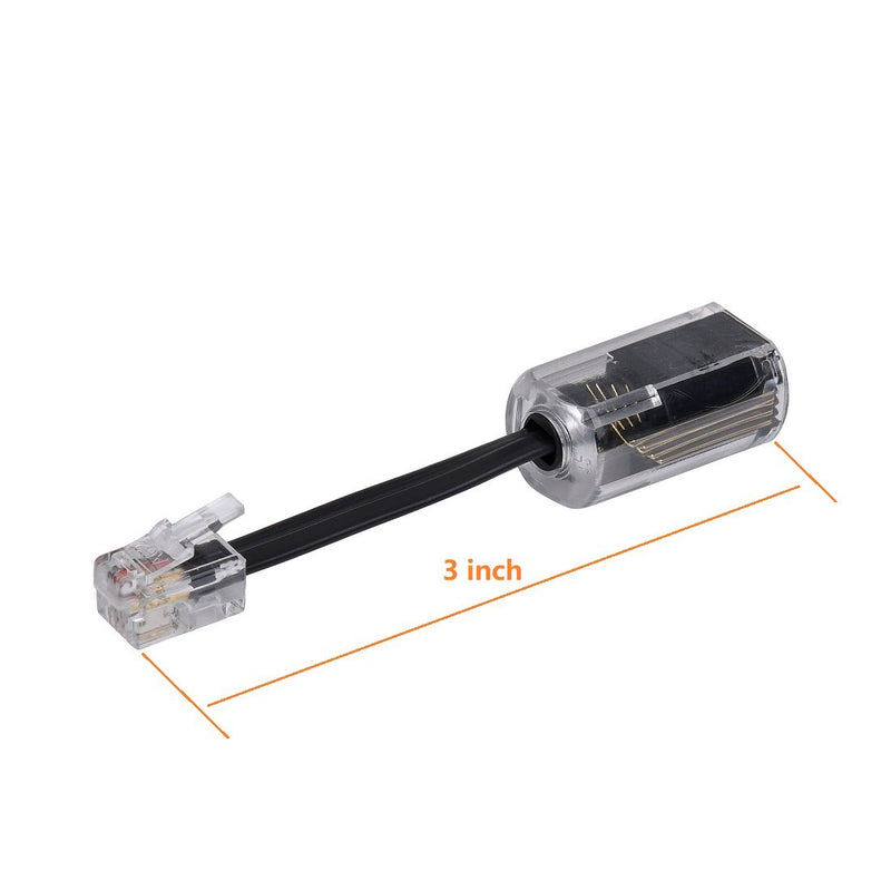 [Australia - AusPower] - Telephone Cord Detangler, 2 Pack 360 Degree Rotating Landline Cable, Anti-Tangle Phone Cable 
