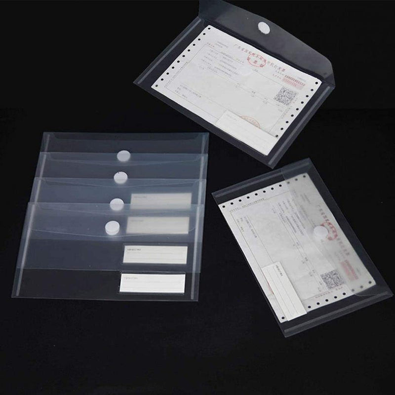 [Australia - AusPower] - YoeeJob Plastic Envelopes with Hook & Loop Closure, 6x10 Receipt Envelope Money Cash Coupon Organization with Label Pocket, 24 Packs 24pcs 