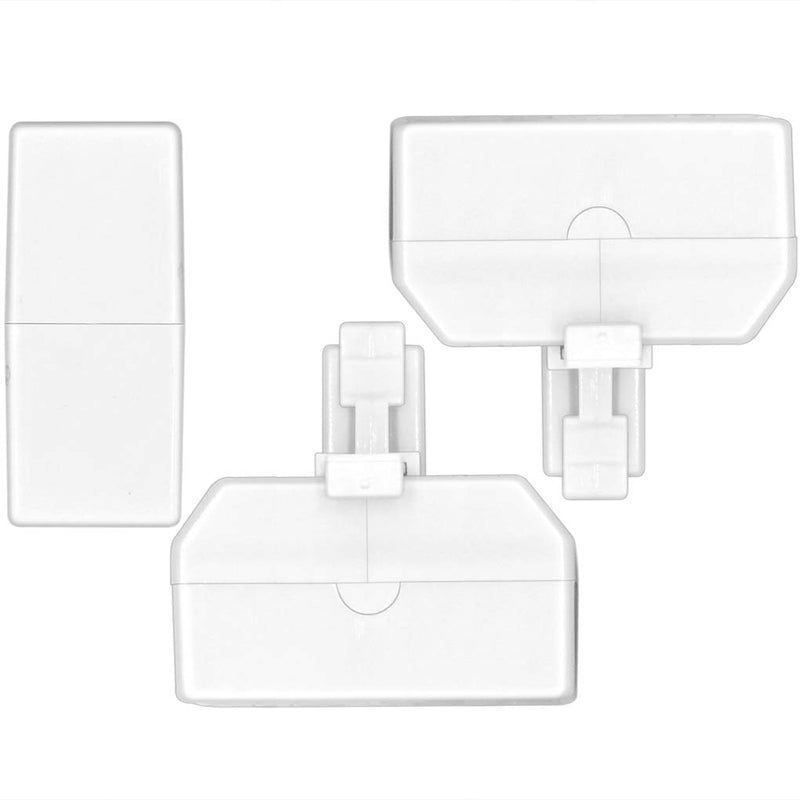 [Australia - AusPower] - NECABLES (2+1Pack) 2pcs Phone Jack Splitter 2 Line Adapter 1 Male to 3 Females (L1, L2, L1+L2) and 1pc Telephone Line Coupler White 