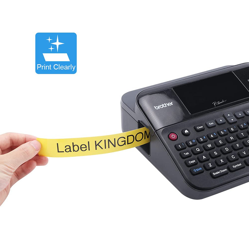 [Australia - AusPower] - Label KINGDOM Compatible Yellow Label Tape Replacement for Brother TZe-651 TZ-651 (Black on Yellow) Laminated P Touch Label Maker Tape, for PT-D600 PT-D600VP Label Maker, 24mm 0.94 Inch, 3-Pack 24mm(1 inch) 