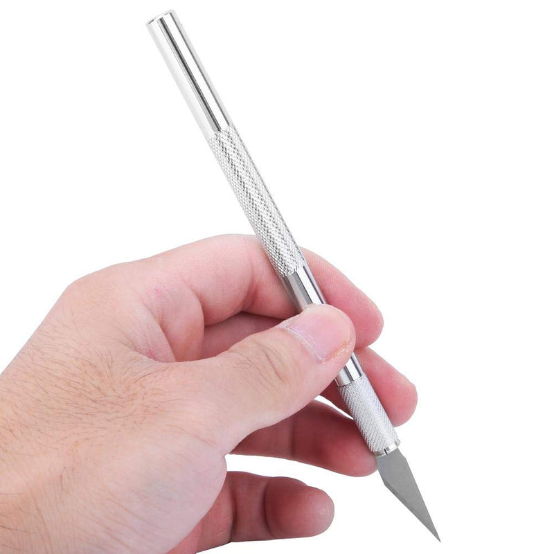 [Australia - AusPower] - HEEPDD Metal Art Knife Precision Art Carving 5 Blades Knife Razor Tool for Phone PC Tablet Drone Repair DIY Art Work Cutting Caving Knife Sculpture 
