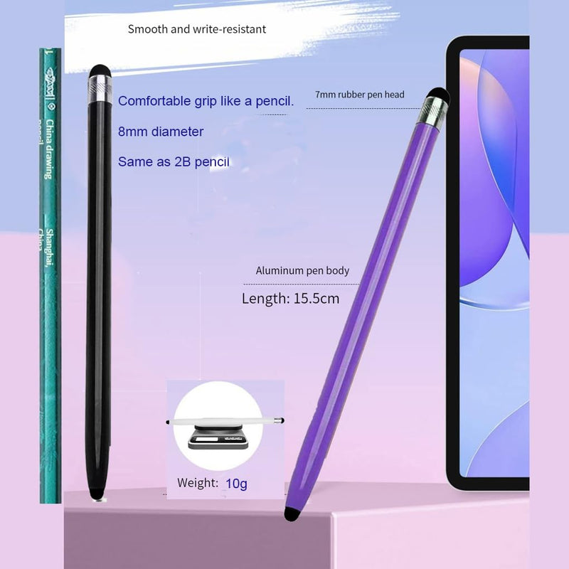 [Australia - AusPower] - Stylus Pen for Touch Screen(5pcs),High Precision Nib Writing and Drawing Stylus Capacitance Pen,10 Replaceable Tips Touch Pens for iPad iPhone Tablet and All Universal Touch Screen Devices Black/white/pink/purple/blue 