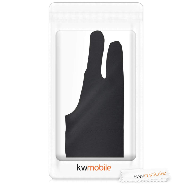 [Australia - AusPower] - kwmobile Artist Glove for Graphics Tablet - Elastane Glove for Drawing on Graphics Tablets, Pads, Monitors - Size Large - Black L 