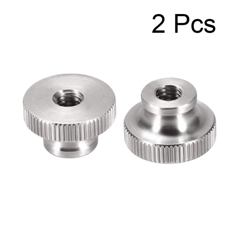 [Australia - AusPower] - uxcell Knurled Thumb Nuts - M6 Round Knobs with 304 Stainless Steel - 2 Pcs 