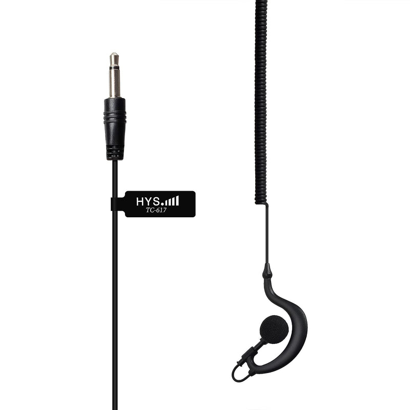 [Australia - AusPower] - HYS 3.5mm Listen Only Earpiece Straight Plug Tactical Headset G Shape Soft Ear Hook for Transceivers/Radio Shoulder Speaker Mics 3.5mm Audio Jacks 