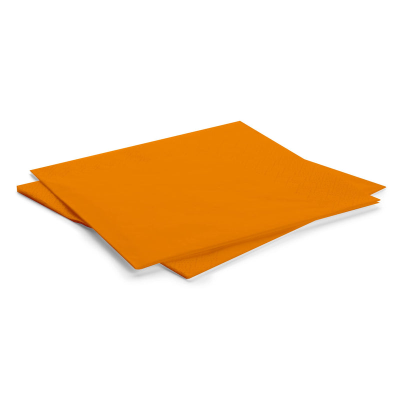 [Australia - AusPower] - DecorRack 60 1-Ply Paper Napkins, Fancy Soft Absorbent Disposable Food and Beverage Napkins, Festive Colored Cocktail Birthday Party Dessert Napkins, Orange (Pack of 60) 