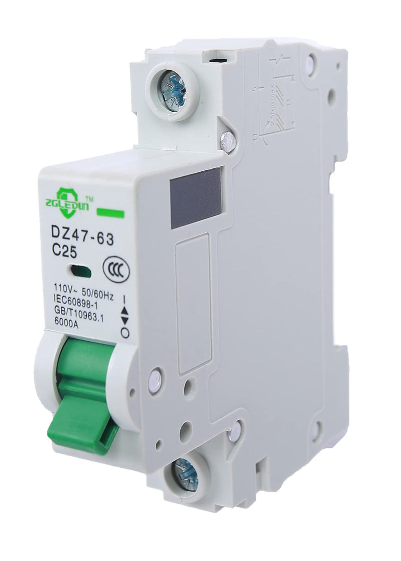 [Australia - AusPower] - ZGLEDUN Miniature Circuit Breaker - AC Mini Home Circuit Breaker 120V/240V DZ47-63 Din Rail Mount 1P 16A 1 Pole 