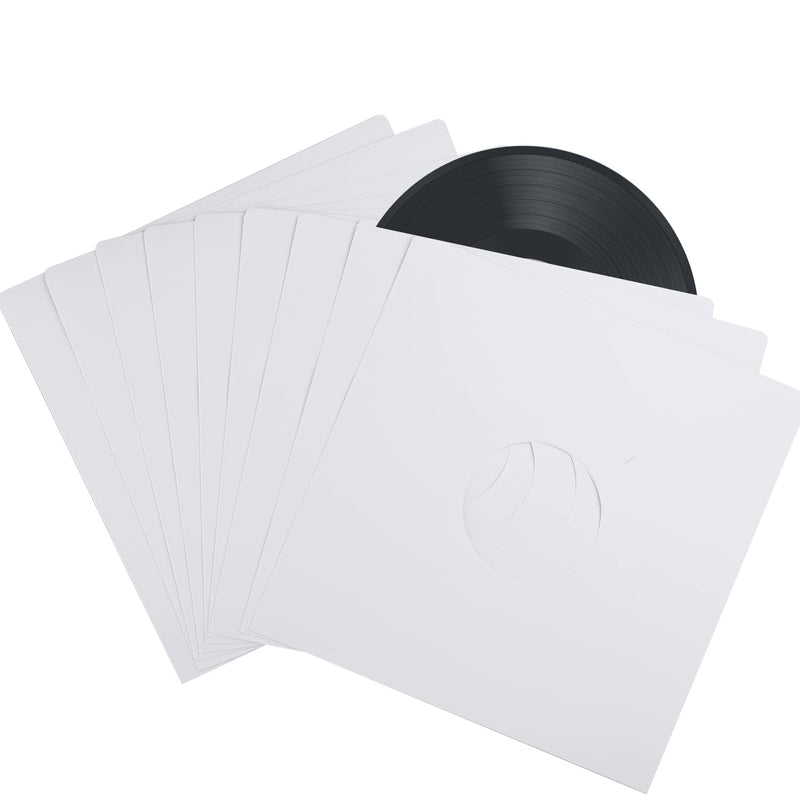 [Australia - AusPower] - Facmogu 7 Inch Vinyl Record Outer Sleeves, Anti-Static White Kraft Paper LP Vinyl Record Protective Covers Album Jackets Covers White - 7 Inch 
