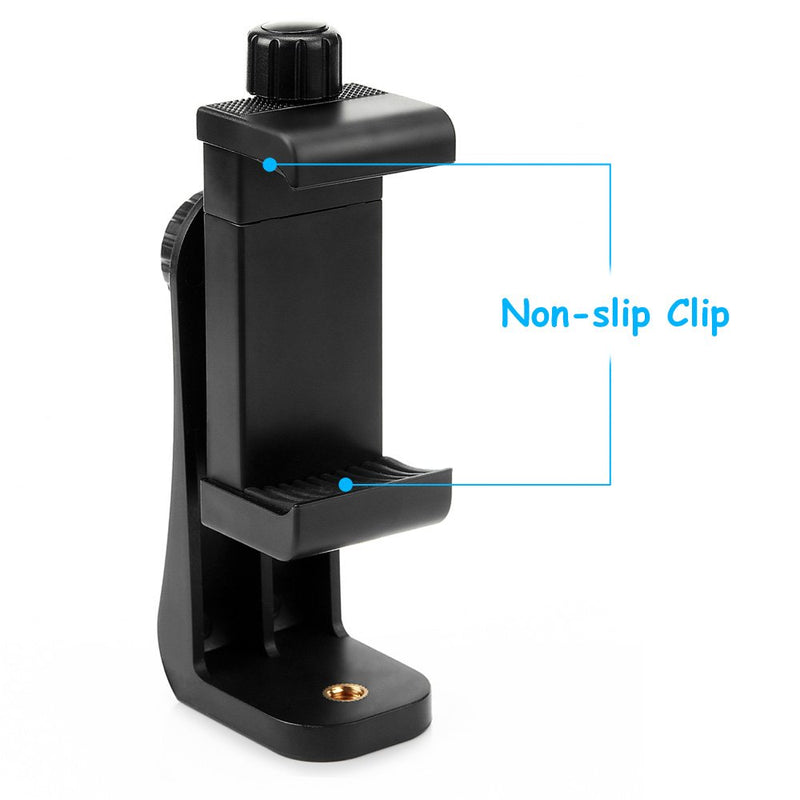 [Australia - AusPower] - Vastar Smartphone Tripod Adapter Cell Phone Holder Mount Adapter, Fits iPhone, Samsung, and all Phones, Rotates Vertical and Horizontal, Adjustable Clamp 1-Pack 