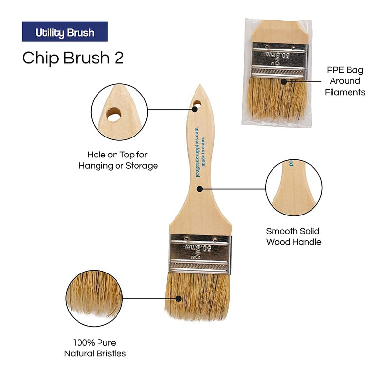 [Australia - AusPower] - Pro Grade - Chip Paint Brushes - 24 Piece Variety Chip Brush Set 