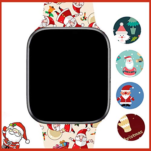 [Australia - AusPower] - BONICI Smart Watch Band Compatible with Apple Watch 38mm 40mm 42mm 44mm,Christmas Theme Christmas Man Snowman Sport Soft Silicone Rubber Replacement Bands for Apple Watch Series 6/SE/5/4/3/2/1 iWatch Christmas snowman 38mm/40mm 