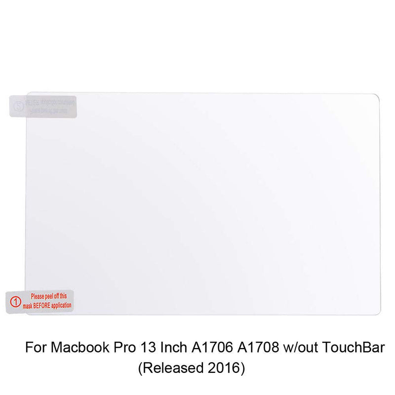 [Australia - AusPower] - (2 Pack) Clear Anti-Scratch Trackpad Protector Touchpad Cover Skin for Newest MacBook Pro 13 Inch with or Without TouchBar Model A2159 A1706 A1989 and A1708 Macbook Pro 13 Inch A1706 A1708 