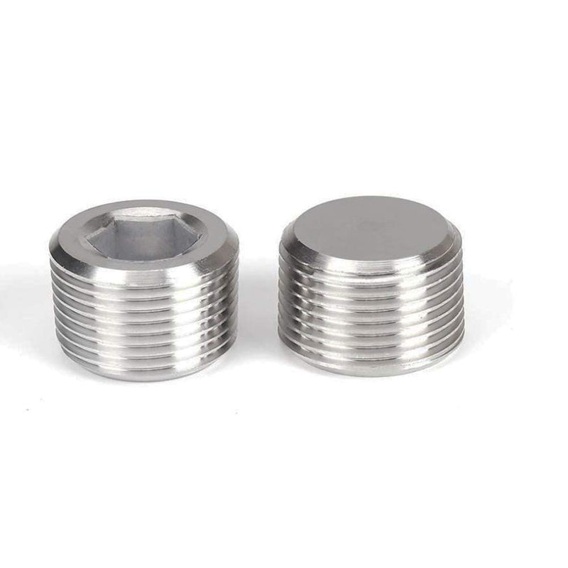 [Australia - AusPower] - Metalwork 304 Stainless Steel Pipe Fitting, Hex Socket Countersunk Plug, 1" NPT Male (Pack of 2) Pack of 2 