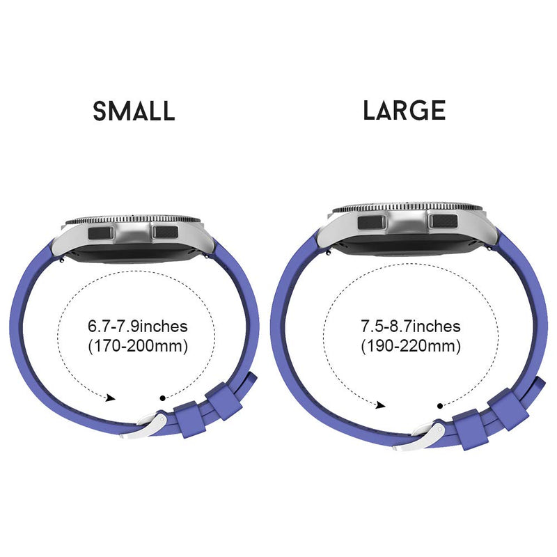 [Australia - AusPower] - ANCOOL Compatible with Gear S3 Bands Soft Silicone Watch Bands Replacement for Galaxy Watch 46mm/Gear S3 Smartwatches (Small, Dark Blue) Small 