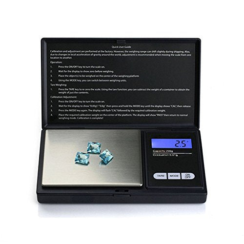 [Australia - AusPower] - GOSONO 100g/0.01g、1kg/0.1g LCD Digital Pocket Diamond Jewelry Gold Gram Balance Weight Scale Measuring Tools (200g/0.01g) 200g/0.01g 