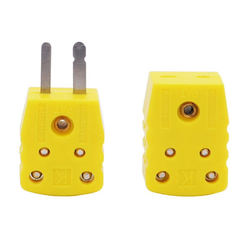 [Australia - AusPower] - Twidec/2 Pair K Type Male Female Thermocouple Plug Adapter Cable Wire Connector 