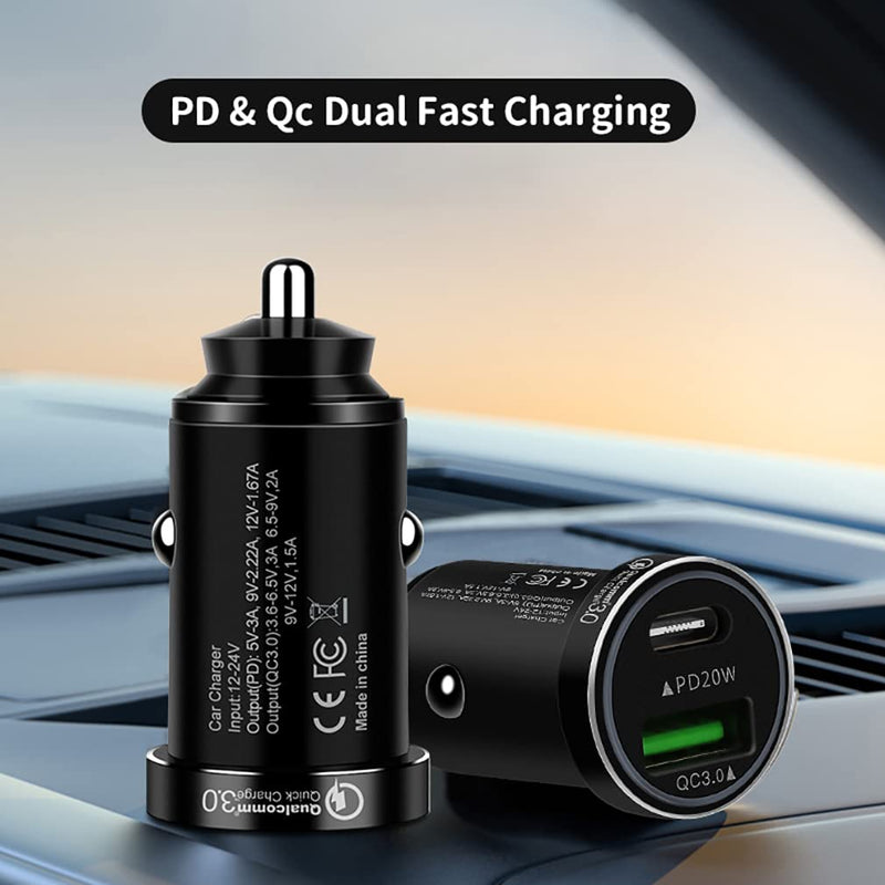 [Australia - AusPower] - Car Charger, Quick Charge 3.0 39W Dual USB Car Charger Adapter, PowerDrive Speed 2 for Galaxy S11/S10/S9/S8/S7/Plus, Note 9, Power for iPhone 13/12/11 Pro Max/XR/X/8/7, Ipad Pro, and More 