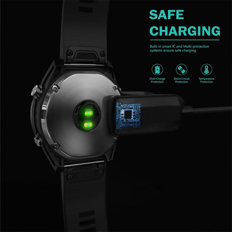 [Australia - AusPower] - TUSITA Charger Compatible with Garmin Descent Mk1, Descent Mk2, Descent Mk2i, Descent Mk2S, Descent G1, Descent G1 Solar - USB Charging Cable 100cm - GPS Smartwatch Accessories 