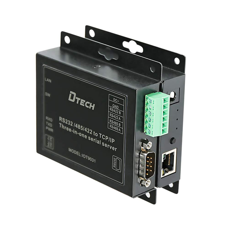 [Australia - AusPower] - DTECH Serial to Ethernet Converter Adapter RS232 RS422 RS485 to TCP IP Device Server Supports DHCP DNS Modbus RTU/TCP 10/100M Power Over Ethernet POE 