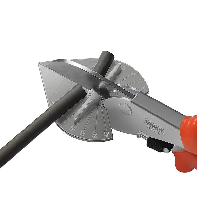 [Australia - AusPower] - TOWOT Sharp Multi Angle Miter Shear Cutter Adjustable at 45 to 135 Degree with Safety Lock Hand Tools for Cutting Plastic PVC and Molding Trim Upgrade Hardened Version a 