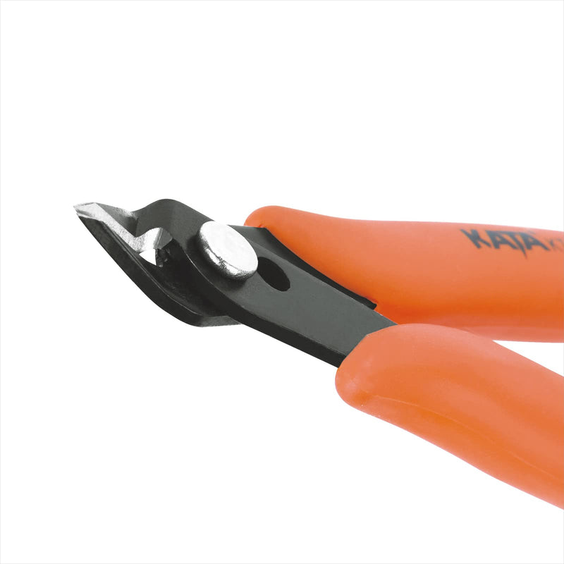 [Australia - AusPower] - KATA 5 Inch Micro Wire Cutter,Precison Mini Flush Cutters and Clean Cut Pliers for Electronics,Model,Jewelry,Model Kits,Orange 1 PACK 