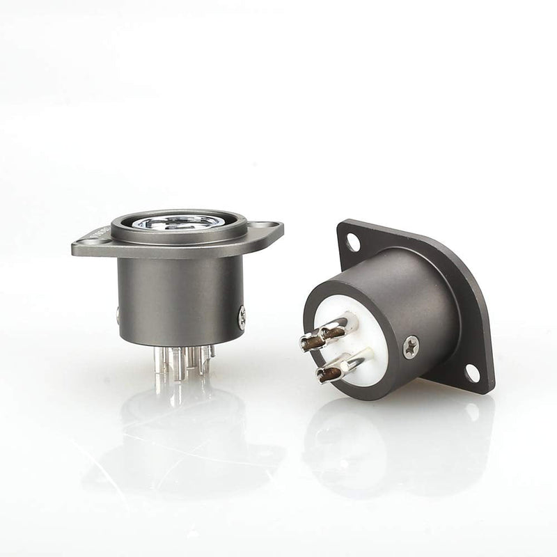 [Australia - AusPower] - Viborg Female XLR Chassis Mount Connectors, Hi End Audio XLR Panel Socket, Pure Copper Rhodium Plated XLR Receptacle with PTFE Insulator 1PC(Rhodium Plated) 